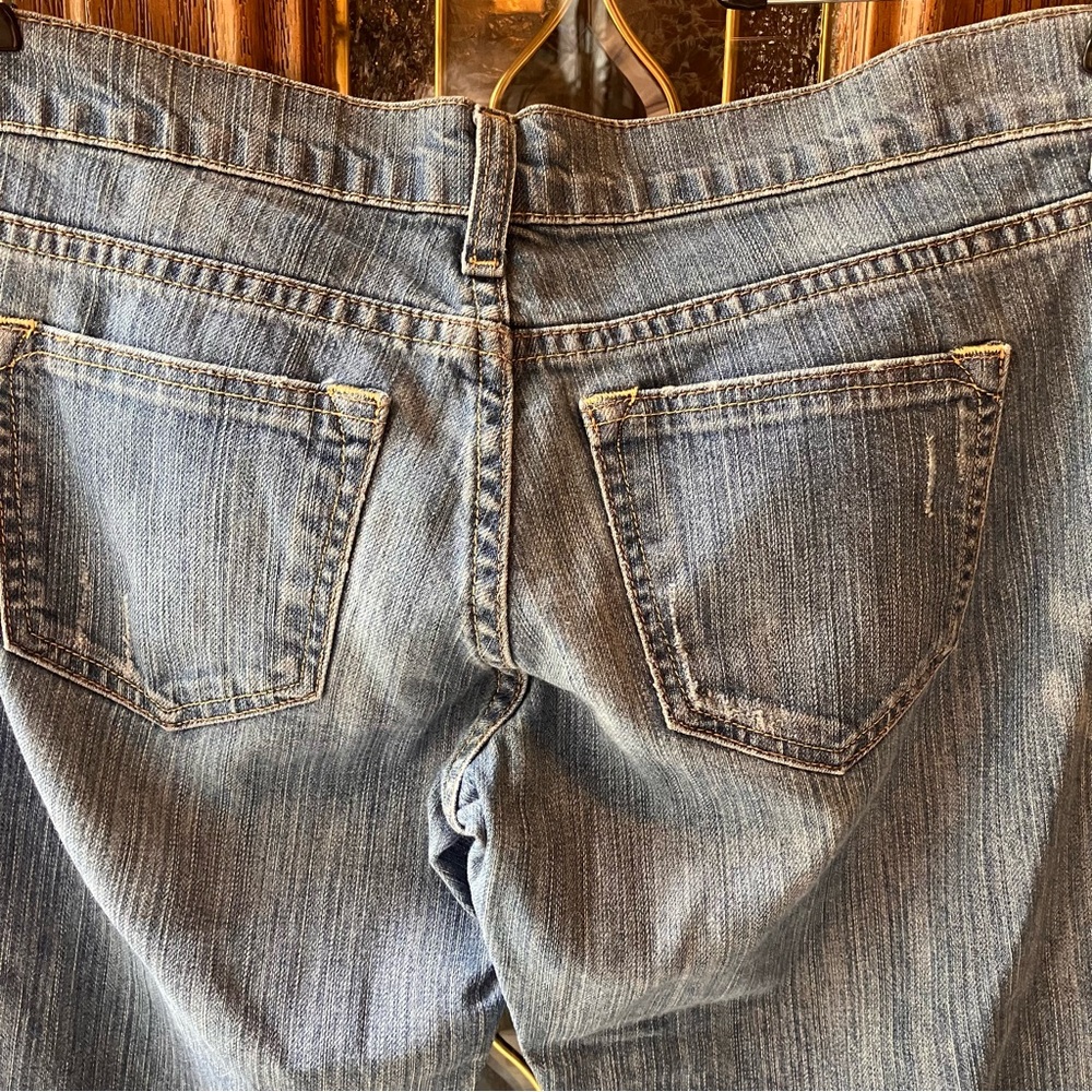 Old Navy The Diva Blue Low Rise Distressed Skinny Jeans size 4 - Picture 8 of 16